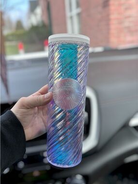 RARE Starbucks 2022 Holiday Collection Iridescent Textured Tumbler